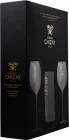 Подарунковий набір Chateau Chizay Pinot Noir червоне напівсолодке 0.75 л + 2 келихи (4820001632231)